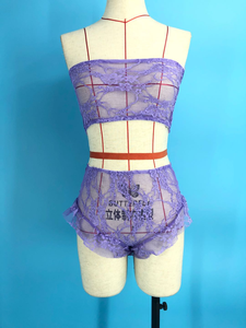 Đồ lót khiêu dâm thiết lập ngọt ngào Lady Áo Choàng Áo ngủ ren xem qua sexy đồ ngủ phụ nữ ren trong suốt áo ngực panty đồ lót thiết lập - Product Image 5