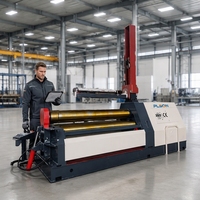 Machine à cintrer les tôles à quatre rouleaux motorisée PLSON pour la fabrication de structures en acier/aluminium, de coques de réservoirs et de chaudières, avec une puissance de 11 kW
