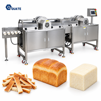 Machine industrielle commerciale à éplucher la croûte du pain de sandwich et des toasts pour boulangerie