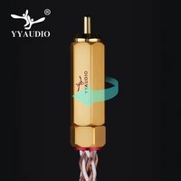 YYAUDIO 7N OCC plata y cobre Hifi RCA Cable Hi-end 2RCA macho a macho Cable de interconexión 1m 2m 3M 5M