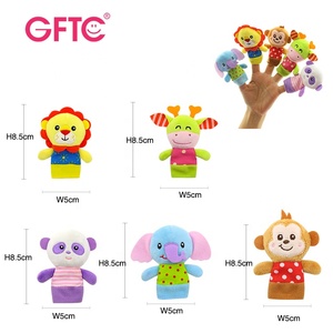 Benutzer definierte schöne weiche Plüsch <span class=keywords><strong>Finger</strong></span> puppe Handpuppen Spielzeug für Kinder Cartoon Tier Löwe & Affe für Eltern-Kind-Interaktion - Product Image 6