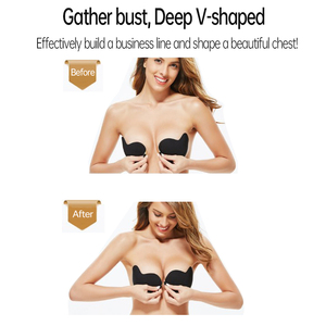 Invisible Push up Cover Pad Poitrine <span class=keywords><strong>Silicone</strong></span> <span class=keywords><strong>Soutien</strong></span>-<span class=keywords><strong>Gorge</strong></span> Respirant Sexy Dos Nu Sans Bretelles Soutiens-<span class=keywords><strong>Gorge</strong></span> <span class=keywords><strong>Auto</strong></span>-Adhésifs pour Femmes - Product Image 4