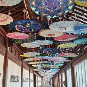 Parasol personnalisé en tissu de bambou pour usage décoratif Parapluie de qualité artisanale en tant qu'artisanat unique en bambou - Product Image 1