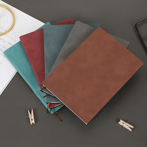 Business Office Notebook <b>A5</b> A6 Imitation Leather <b>Notepad</b> Solid Color Customizable Journal Notebook Wholesale - Product Image 2