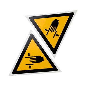 Met De Hand Verpletterende Zelfklevende Etiketten Sticker Pas Op Voor Het Knijpteken-Waarschuw Uw Handveilige Tekens Veiligheidsproduct - Product Image 1