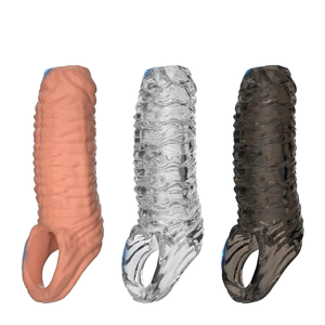 Anillo de Silicona para Pene para Retrasar la Eyaculación, Funda para Condón, Extensor y Tapón Anal, Juguetes Sexuales para Hombre - Product Image 1