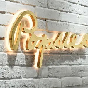 Hot-Selling 3D Brief Uithangborden Lichtgevende Building Aangepaste Business Tekenen En Logo Outdoor Storefront Led Letters