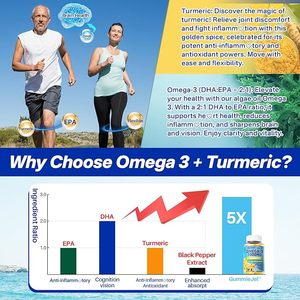 Gomitas Veganas de Omega-3 con Cúrcuma, Apoyo para el Corazón y el Cerebro, <span class=keywords><strong>Sin</strong></span> Azúcar - Product Image 4