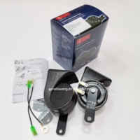 Cuernos de lavabo impermeables universales Interfaz de bocina de aire 12V Fuerte 2 pines Inserto doble Tipo de Caracol Bocina de coche para DENSO