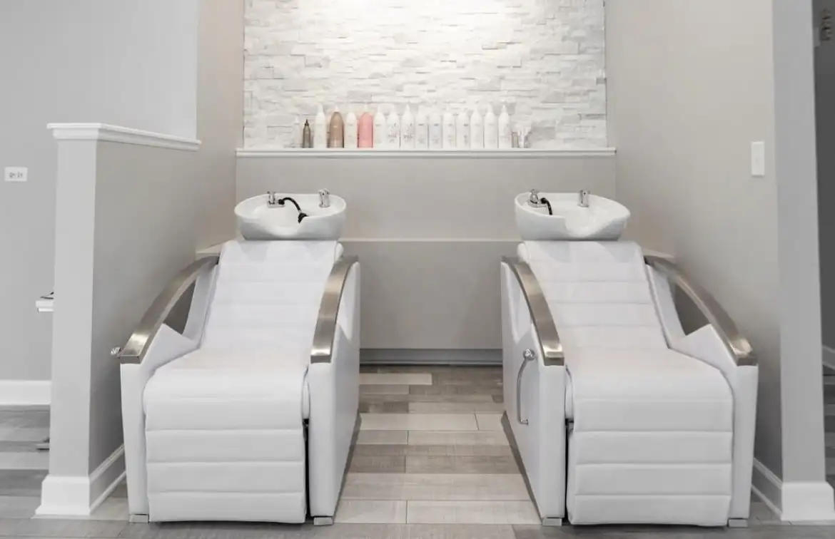 Wash Hair Modern Luxury Hair Washing Stations And Bowl Black Sink Hairdressing Salon Furniture Shampoo Chair