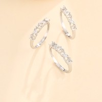 S925 Sterling Silber Exquisite Ring Leerer Halter Eingelegte Bienenwachs Jade Zirkon Ring Basis Rohlinge Für DIY Zubehör Schmuck 12*12MM