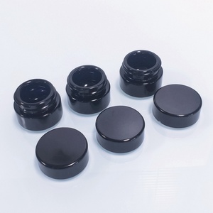 5g 5ml Black Dark Violet <b>Glass</b> <b>Jar</b> UV Gel <b>Glass</b> <b>Jar</b> with <b>Lids</b> - Product Image 2