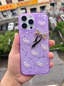 Nueva <span class=keywords><strong>Funda</strong></span> de Teléfono TPU con Diseño de Lazo Brillante y Suave para iPhone 15 16 17 18 Pro Max - Product Image 6