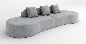 ソファベッドリビングルームのホームスタイルアパートメントホテル2025新デザインコーナー型真空圧縮ベルベットソファ - Product Image 6