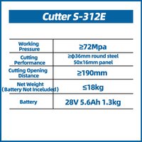 Ensemble d'outils de sauvetage électriques CenTall Cutter S-312 E
