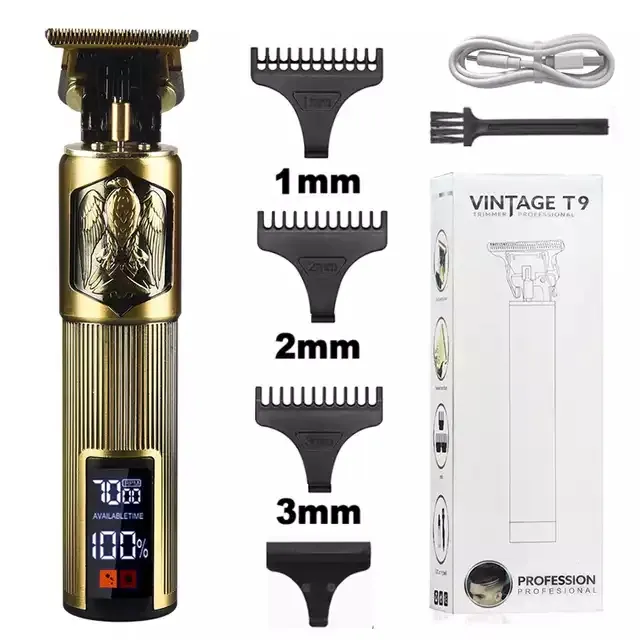 Hair Trimmer T9 Electric Hair Trimmer For Men Rechargeable Electric Shaver Beard Barber Hair Cutting Machine