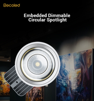 Nouveau design d'éclairage intérieur Projecteur mural LED en aluminium de forme ronde 220V pour le salon et les immeubles de bureaux