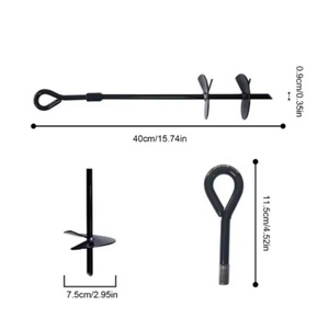 Nuovo metallo rivestito nero Augur ancoraggio in terra di ancoraggio per tenere le barche nuovo stile ancoraggio in metallo nel nuovo Look in metallo Augur - Product Image 1