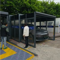 Auvent de voiture simple en aluminium avec cadre thermolaqué et voile enduite de téflon, pour extérieur, protection solaire durable et simple, type garage