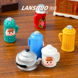 Lanshuo Cartoon Resin 3D Mini <b>Tea</b> <b>Set</b> Ornament DIY Jewelry Accessory Desktop Decor - Product Image 3