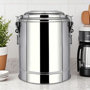 Marmite isotherme Amoalo 35L en acier inoxydable avec couvercle en verre, grande capacité pour soupes et boissons - Product Image 3