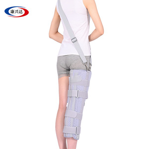 Ceinture de fixation ajustable et respirante pour l'articulation du genou, attelle de genou en trois parties, attelle de soutien pour les blessures des ligaments - Product Image 4
