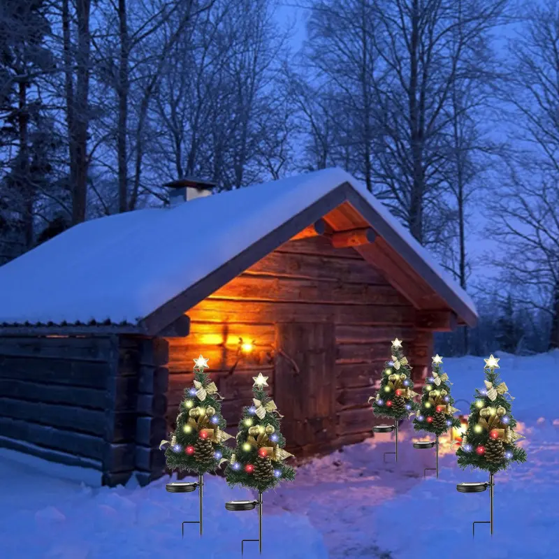Solar Outdoor Lights Waterproof LED Solar Panel Light for Christmas Festival Decor