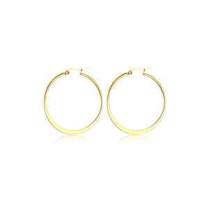 Großhandel Günstige Schmuck Vergoldete Ring Frauen Mode Classic Delicate Hot-Sell Einfache Big Circle Creolen Daily Party - Product Image 3