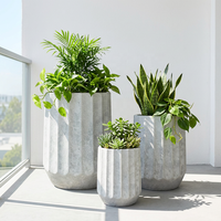 Jardinière en béton légère pour intérieur et extérieur, écologique, faite à la main