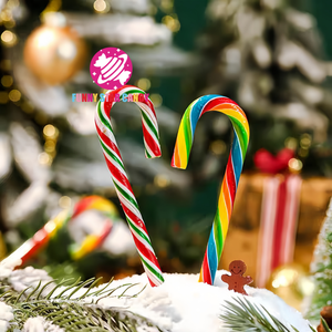 Vente en gros de bâton de sucette en vrac personnalisé décoration suspendue pour arbre de Noël <span class=keywords><strong>sucre</strong></span> coloré saveur de fruit canne de bonbon sucré - Product Image 5