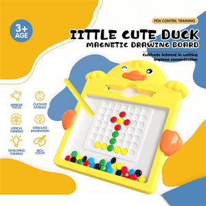 Magnete <span class=keywords><strong>di</strong></span> controllo della penna Montessori puntini colorati Puzzle <span class=keywords><strong>di</strong></span> perline simpatico <span class=keywords><strong>anatra</strong></span> tavolo da <span class=keywords><strong>disegno</strong></span> magnetico giocattolo per bambini - Product Image 2