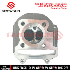 GY6 125CC 150CC 155CC 170CC 175CC 180CC气缸盖组件。适用于152QMI 157QMJ发动机4t踏板车ATV TAOTAO ROKETA UM JMSTAR - Product Image 4