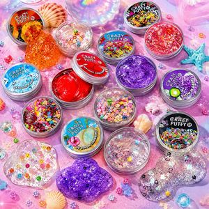 <b>Jelly</b> <b>Clear</b> Slime Putty Toy Soft Elastic Relaxing Christmas Stocking Stuffer Private Label Retail Window Refill - Product Image 4
