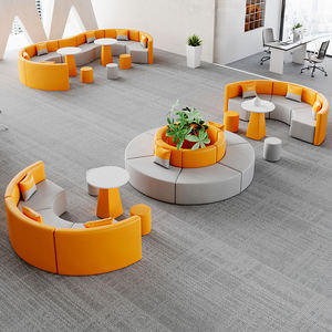 लक्जरी रेस्तरां होटल प्रतीक्षा कक्ष सोफे कार्यालय वाणिज्यिक फर्नीचर चमड़े के आधुनिक कूचों कार्यालय सोफा मॉड्यूलर रिसेप्शन सोफा - Product Image 2