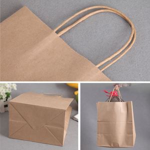 Custom Printed Your Own Logo White Brown Kraft Craft Paper <b>Bag</b> With Handles for Shopping for <b>Gift</b> - Product Image 4
