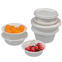 Bols jetables de bagasse de salade d'açai de canne à sucre de pulpe à bas prix avec le couvercle pour la restauration
