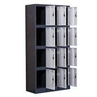 Armoire de rangement modulaire individuelle à plusieurs portes, compartiments indépendants avec serrures et aérations pour le stockage sur le lieu de travail