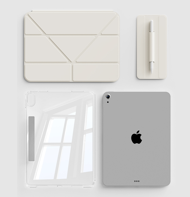 New design Hot selling PU leather fully transparent smart cover for iPad pro 234 11inch