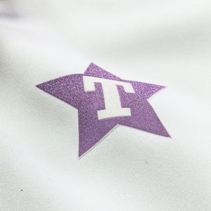 Parches de logotipo de transferencia de calor con purpurina | Etiquetas de ropa y bolsos personalizadas | Material lavable ecológico | Bajo MOQ y servicio OEM - Product Image 3