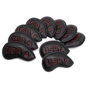 Hot Sale Design Leather 10pcs/set American Golf Club <b>Head</b> <b>Cover</b> Golf Iron Headcover - Product Image 1