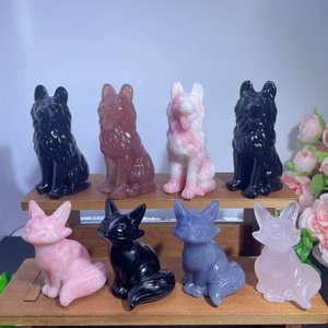 Artesanía de Cristal Tallada en Forma de Animales, Mezcla de Materiales, Zorro y <span class=keywords><strong>Lobo</strong></span>, para Decoración Fengshui, Venta Caliente de Fábrica, Nuevo - Product Image 1