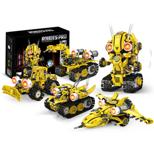 <span class=keywords><strong>Bumblebe</strong></span> guía inteligente luz bloques remotos cinco variantes Robot pantalla inteligente LED Pantalla de cristal líquido modelo de juguete de plástico - Product Image 1