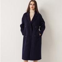 Manteau en laine 100% pour femme sur mesure, fabrication OEM ODM, vente en gros directe d'usine, vêtements d'extérieur d'hiver pour femme, manteau en laine grande taille