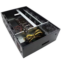 Boîtier d'ordinateur ATX Full Tower 8 GPU en alliage d'aluminium, refroidissement silencieux avec ventilateur et alimentation, stock B85