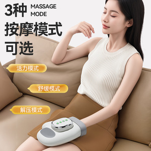 เครื่องนวดมือไฟฟ้าแบบชาร์จไฟได้ถุงลมนิรภัยแบบพกพาสำหรับสำนักงานโฮมทราเวลสีเทา - Product Image 1