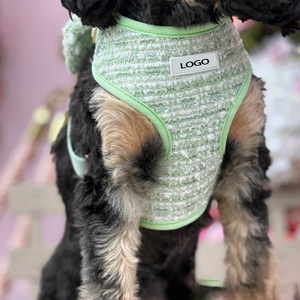 Conjunto de arnés y chaleco de collar de perro mascota ajustable sin tirones de lujo Premium de gama alta personalizado de diseñador personalizado para perros - Product Image 6