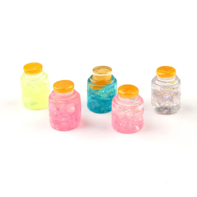 Boa qualidade yiwu insheen craft 3d miniatura perfume desejar garrafas de resina cabochões para chaveiro