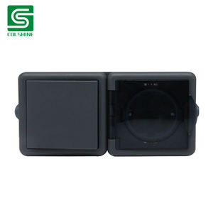 Interruptor y enchufe de pared impermeables de 1 banda y 1 vía para luz de jardín al aire libre - Product Image 5