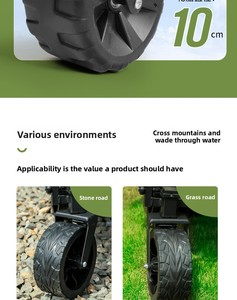 Cross-border Foreign Trade Spot Camping Cart Outdoor Portable <b>Trolley</b> Camp Car <b>Foldable</b> Picnic Off-road Wheel Double-Layer - Product Image 6