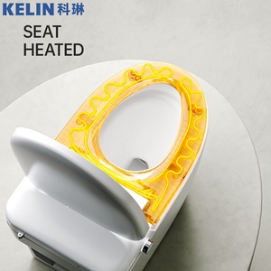 <span class=keywords><strong>WC</strong></span> intelligent en céramique moderne avec télécommande, siège chauffant, fonction lavage féminin, drainage P-Trap/S-Trap, tout inclus - Product Image 4